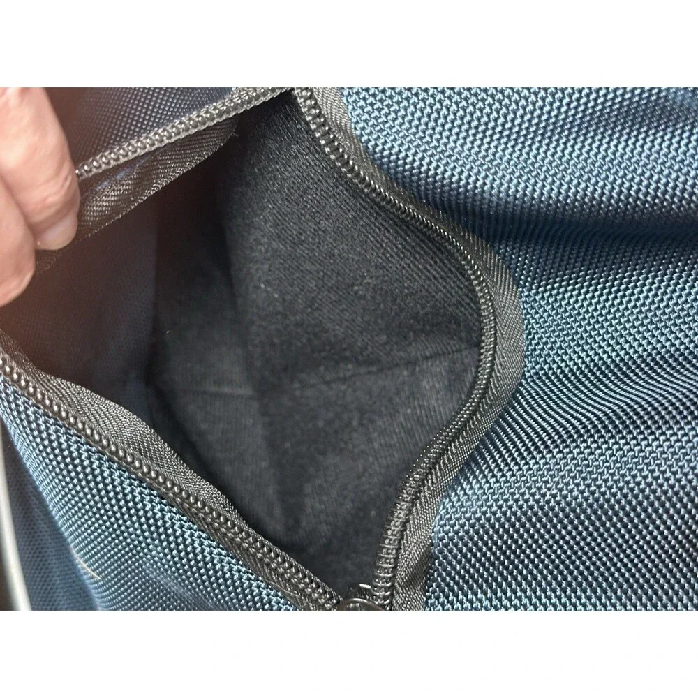 Upward Sports Drawstring Backpack Black/Blue Front Zip Pocket Unisex Adults
